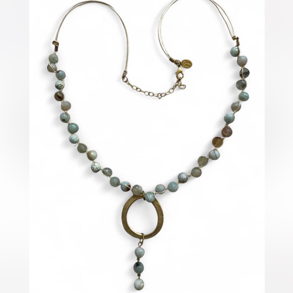 Susan Shaw Beaded Necklace With Gold Accents 30$